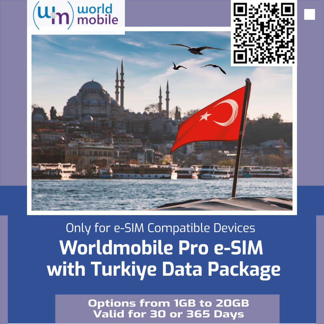 Worldmobile PRO TURKEY ESIM with Data Packages