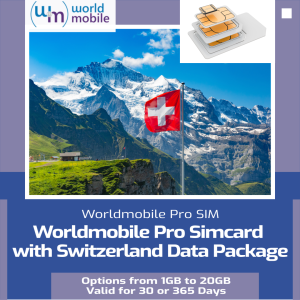 Worldmobile PRO SWITZERLAND SIM Card with Data Packages