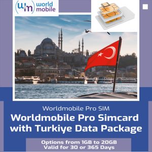 Worldmobile PRO TURKEY SIM Card with Data Packages